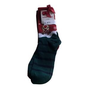 Ladies NWT Christmas Holidays Crew Socks Pack of 2 Pairs Socks 9-11
